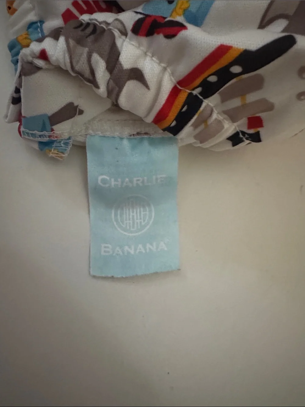 Charlie Banana Blue Solid & White Pirate Print Swim Diaper Set